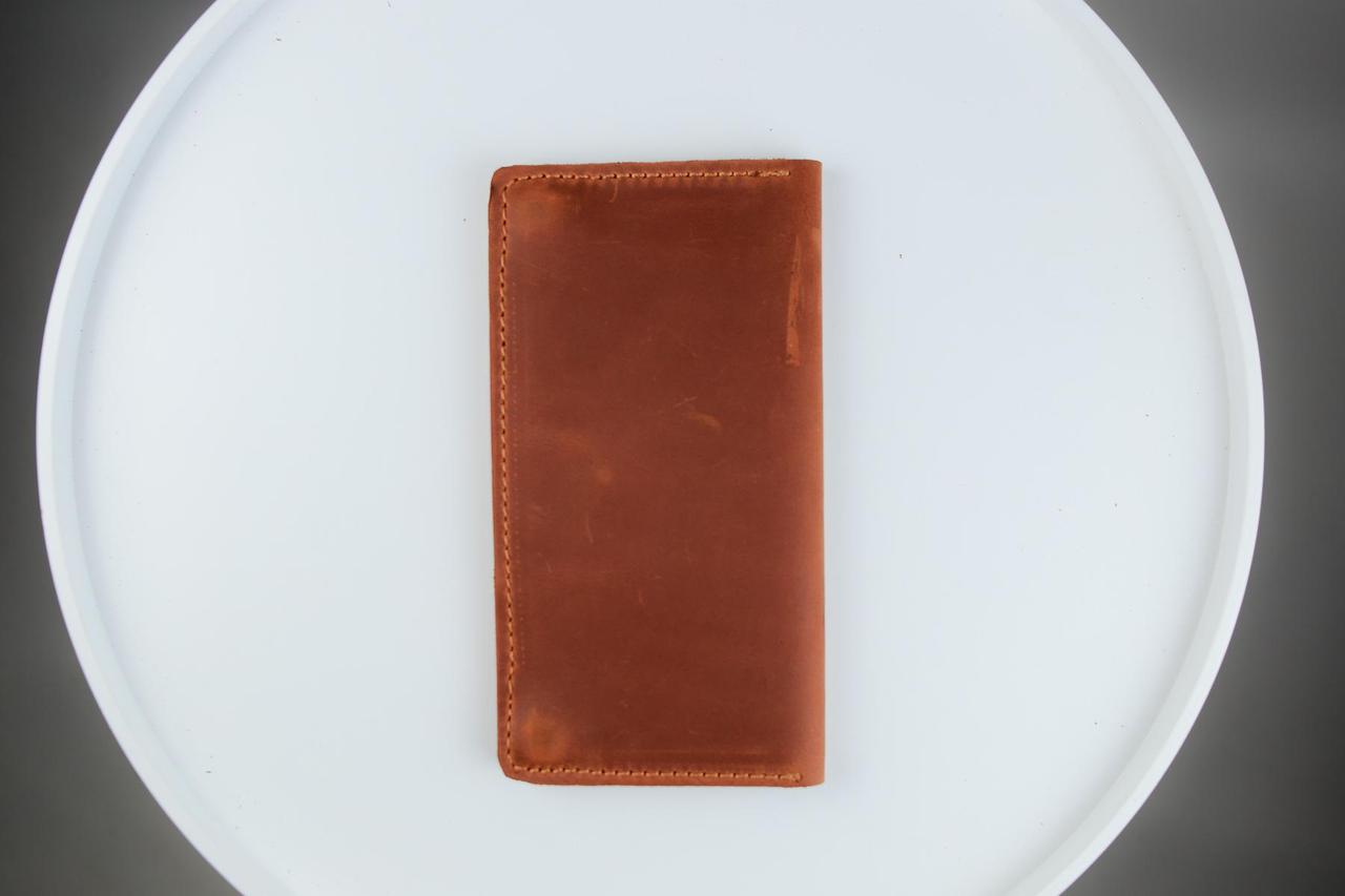 Чоловіче портмоне із натуральної шкіри Crazy Horse SH007 (світло-коричневе), фото 1