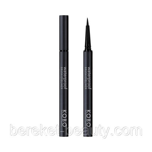 Водостойкая подводка Kobo Professional Waterproof Brush Eyeliner (black), фото 1
