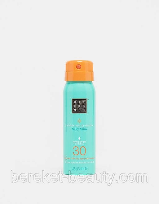 Сонцезахисний спрей для тіла The Ritual Of Karma Invisible Sun Protection Milky Spray SPF 30, 50 мл, фото 1