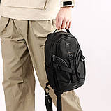 Чоловіча сумка слінг через плече чорного кольору стильна (2021411), фото 3