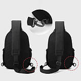 Чоловіча сумка слінг через плече чорного кольору стильна (2021411), фото 7