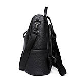 Жіночий рюкзак міський із шкірзамінника чорний (2067093), фото 3
