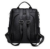 Жіночий рюкзак міський із шкірзамінника чорний (2067093), фото 2