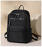 Жіночий міський рюкзак нейлоновий сучасний чорний (205032), фото 2