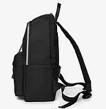 Жіночий міський рюкзак нейлоновий сучасний чорний (205032), фото 5