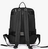 Жіночий міський рюкзак нейлоновий сучасний чорний (205032), фото 6