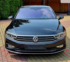 Нижні накладки на передній бампер Volkswagen Passat B8 2019+