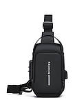 Чоловіча сумка-слінг через плече чорного кольору (206154), фото 2