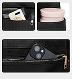 Жіночий міський рюкзак нейлоновий чорний (207052), фото 6