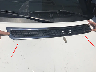 Хром накладка на обдув на капот (нерж) - Ford Transit 2001-2016