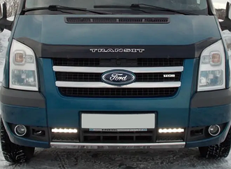 Накладка на передню решітку для Ford Transit 2007-2013 2шт (TAN24)
