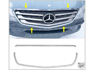 Обводка решетки для Mercedes Sprinter 906 2013-2018 2шт (TAN25