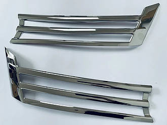 Накладка на передню решітку для Volkswagen Caddy 2010-2014 2шт (TAN24)