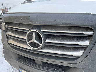 Накладка на передню решітку для Mercedes Sprinter 907 2018+ Широка.. 6шт (TAN24)