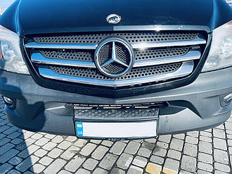 Накладка на передню решітку для Mercedes Sprinter 906 2013-2018 5шт (TAN24)