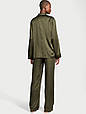 Піжама Victoria's Secret Glazed Satin Long Pajama Set (CASUAL OLIVE), XS, фото 2