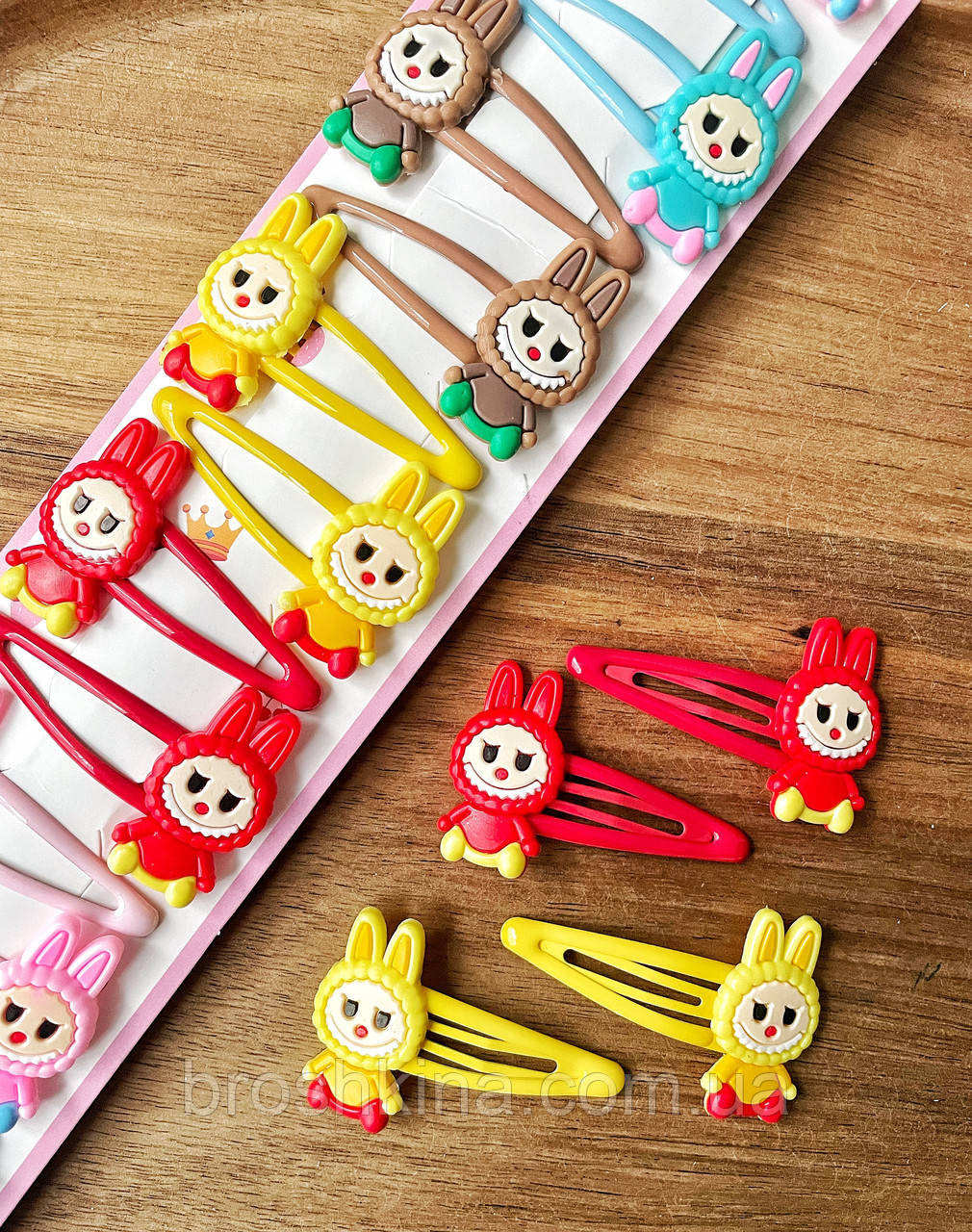 Дитячі заколочки тік-так 10 пар/уп ЛАЛУБУ, фото 1