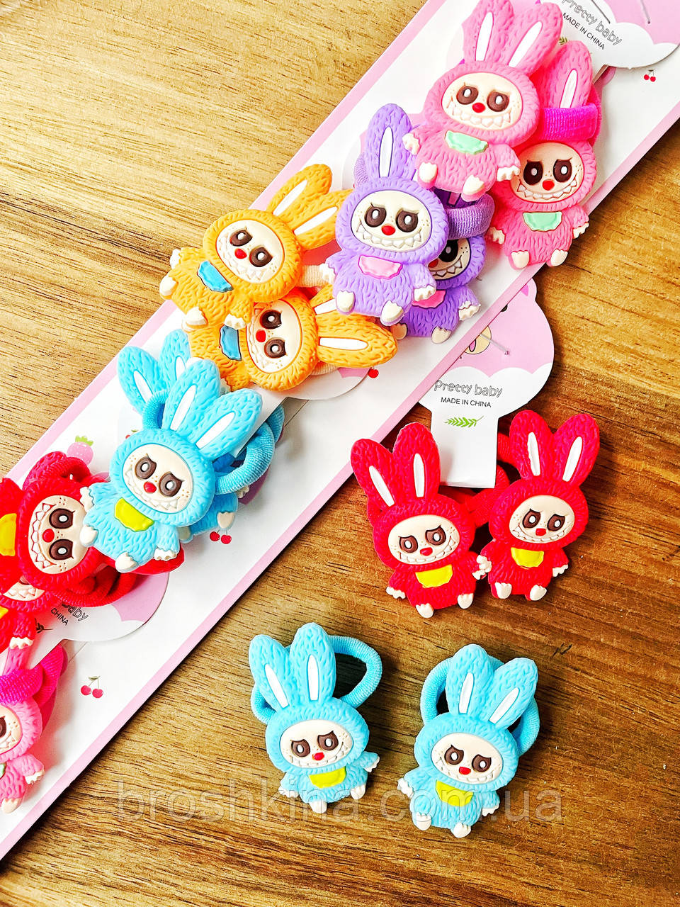 Резинки для волосся дитячі 10 пар/уп ЛАБУБУ, фото 1