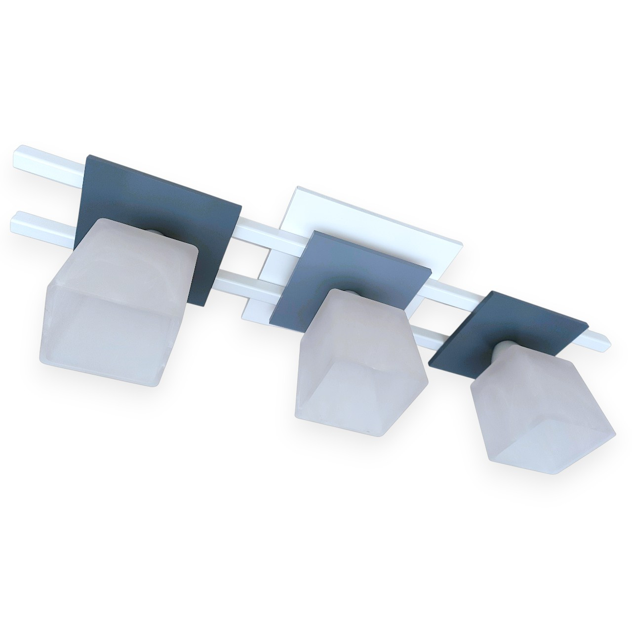 Сучасна стельова люстра на 3 плафони для кухні спальні дитячої коридору Данко/3