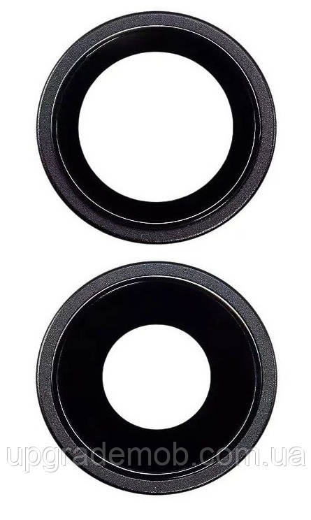 Скло камери iPhone 16/16 Plus чорне Black + кільце комплект 2, фото 1