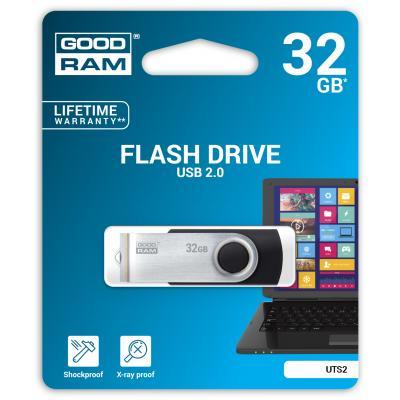 USB-накопичувач 32GB Goodram UTS2 (Twister) Black USB 2.0, фото 1