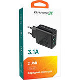 Зарядний пристрій Grand-X CH-60 2USB 5V 31A (CH-60) адаптер, фото 4