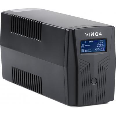 Vinga LCD 600VA 360W AVR 2*Schuko plastic case ( VPC-6, фото 1