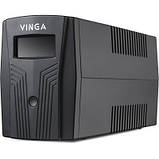 Vinga LCD  600VA 360W AVR 2*Schuko plastic case (  VPC-6, фото 3