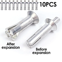 Забивні Заклепки d6.4мм;L30мм/10шт Потайні Алюмінієві Розпірні SPEC (URZ-6.4x30-AL)