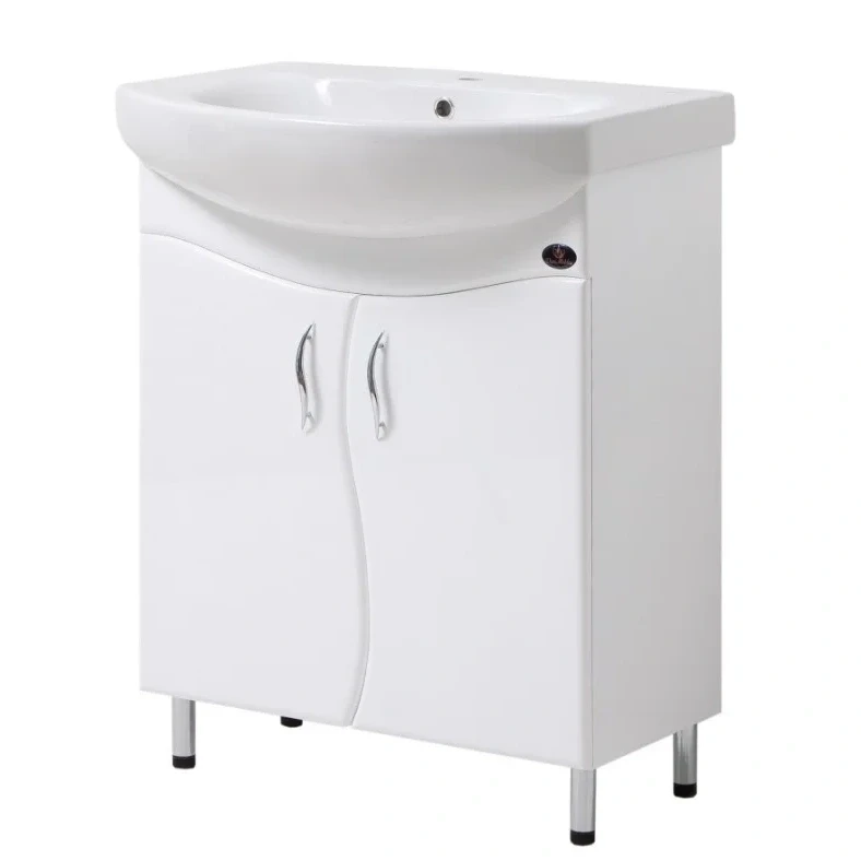 Тумба з умив. "Лотос/RUNA 60" біла,хвиля, фото 1