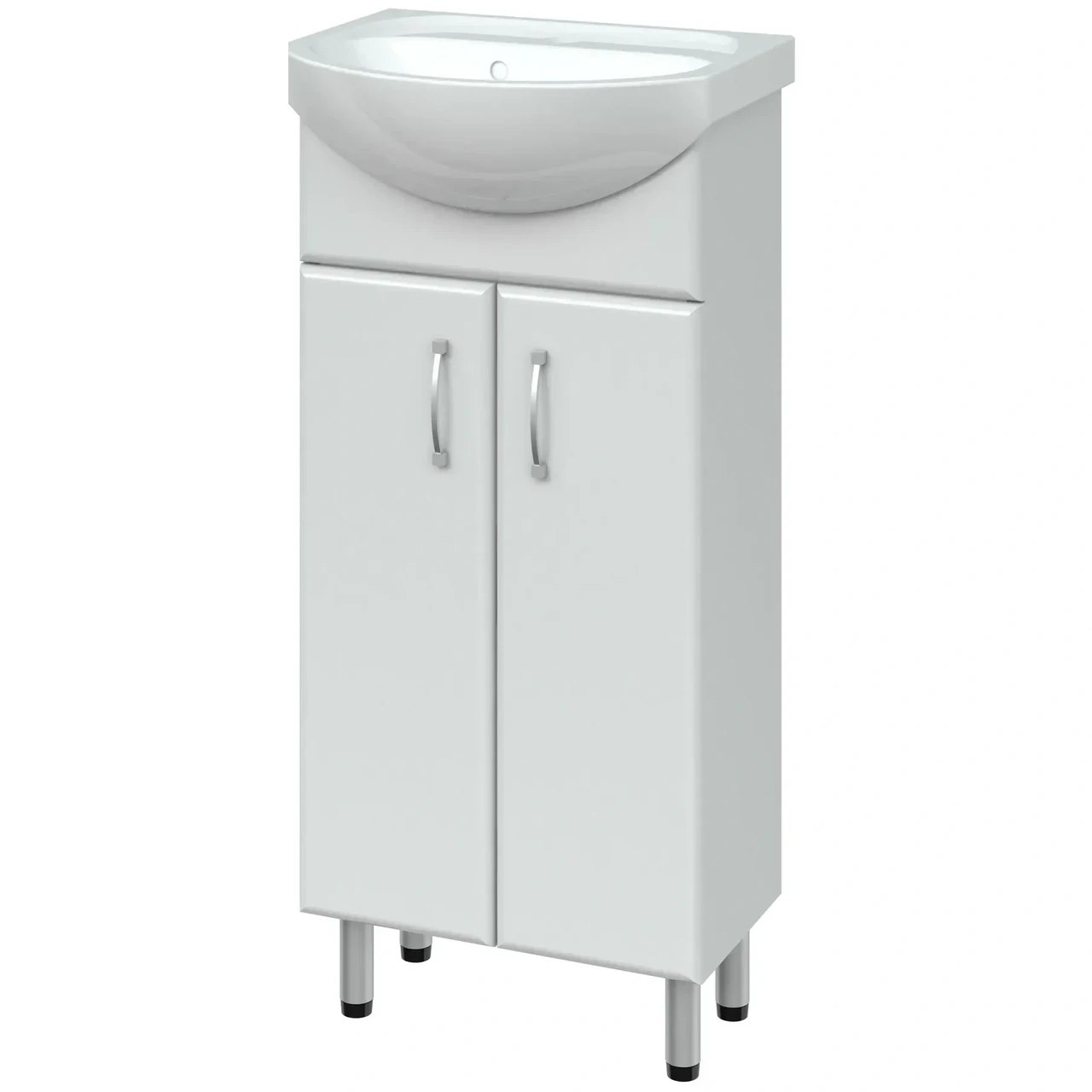 Тумба з умив. "Акцент/FREJA 55" біла,пряма, фото 1