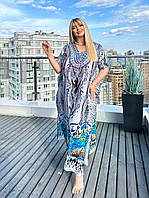 Жіноча ідеальна сукня-туніка для відпочинку універсального розміру L-6XL яркого принта