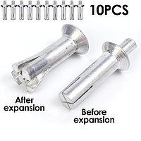 Ударні Заклепки d6.4мм;L23мм/10шт Потайні Алюмінієві Забивні SPEC (URZ-6.4x23-AL)