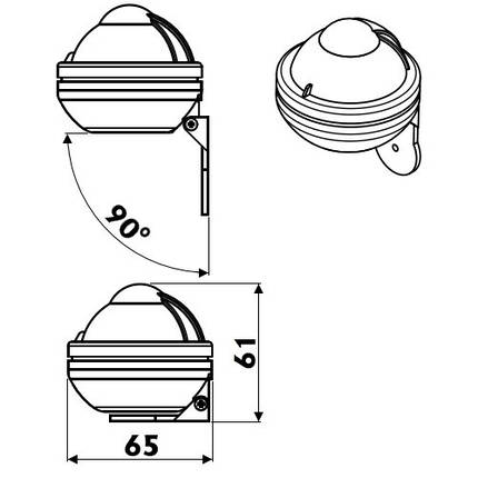 Компас Riviera Comet 48 мм чорний на кронштейні з антивідблисковим ковпаком для яхт і суден, фото 2
