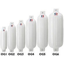 Кранец OG1 / OG2 / OG3 / OG4 / OG5 / OG6, белый, Osculati, размер 14 х 50 см, ПВХ, модель: OG3