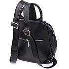 Стильний жіночий рюкзак з натуральної шкіри Vintage 23056 Чорний, фото 2