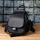 Стильний жіночий рюкзак з натуральної шкіри Vintage 23056 Чорний, фото 9