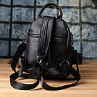 Стильний жіночий рюкзак з натуральної шкіри Vintage 23056 Чорний, фото 10