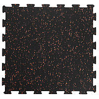 Модульне спортивне підлогове покриття мат-пазл Zelart FI-5348-1 1 шт 60x60x0,6см чорний