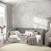 Дитяче односпальне ліжко з ортопедичними ламелями 800х2115х1040 мм Сірий