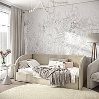 Односпальне ліжко з ортопедичними ламелями 800х2115х1040 мм Бежевий