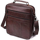 Сумка чоловіча з ручкою для перенесення в руці з натуральної шкіри Vintage 23030 Коричневий, фото 2