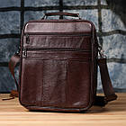 Сумка чоловіча з ручкою для перенесення в руці з натуральної шкіри Vintage 23030 Коричневий, фото 10