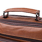 Сумка чоловіча з ручкою для перенесення в руці з натуральної шкіри Vintage 23031 Світло-коричневий, фото 5