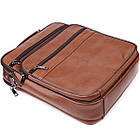 Сумка чоловіча з ручкою для перенесення в руці з натуральної шкіри Vintage 23031 Світло-коричневий, фото 6