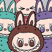 Картина за номерами обкладинка Команда Лабубу 25х25 см