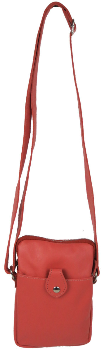 Невелика жіноча шкіряна сумка наплічна Borsacomoda коралова 5075169, фото 1