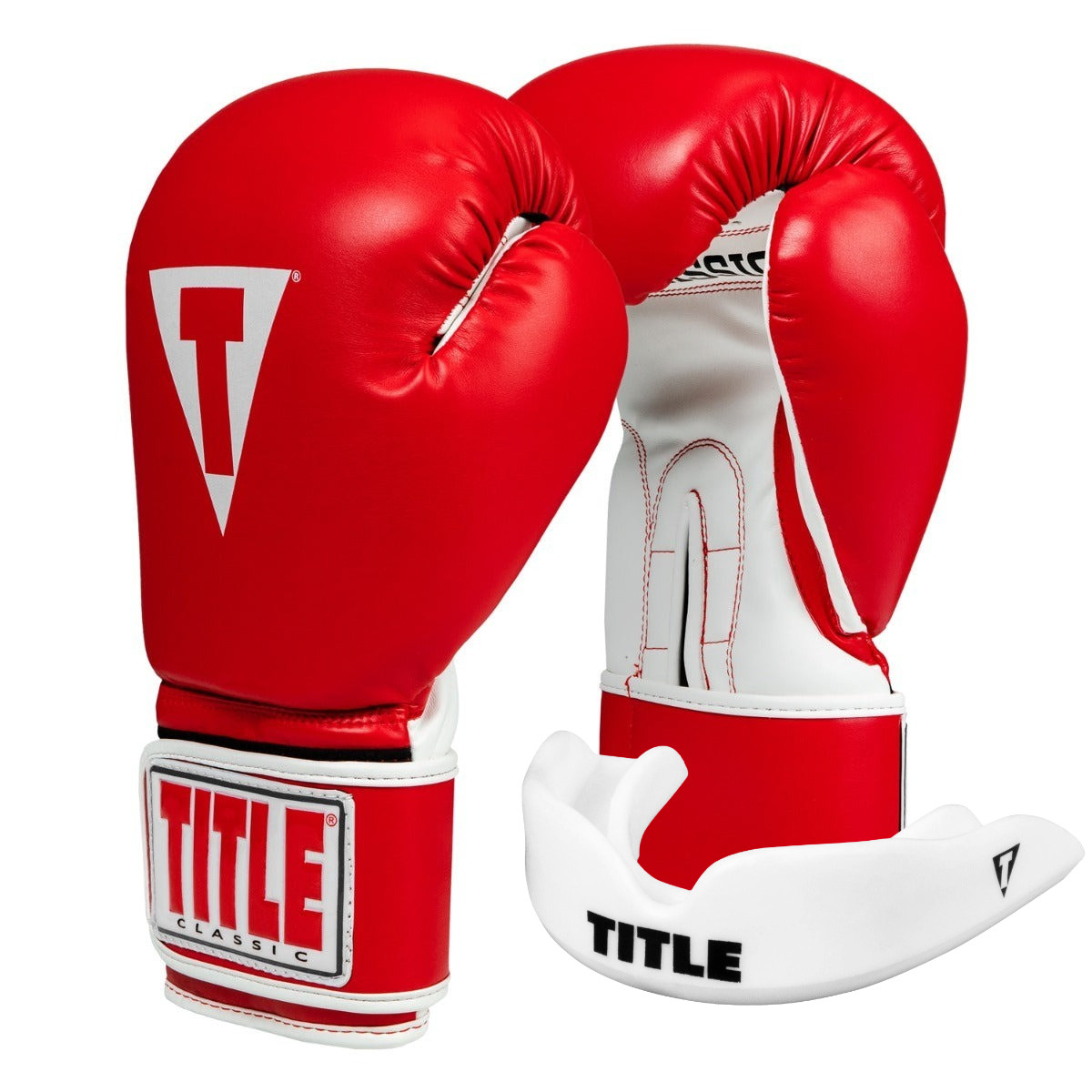 Боксерські рукавиці TITLE Classic Pro Style 3.0 Red/White 12 oz (капа в комплекті), фото 1