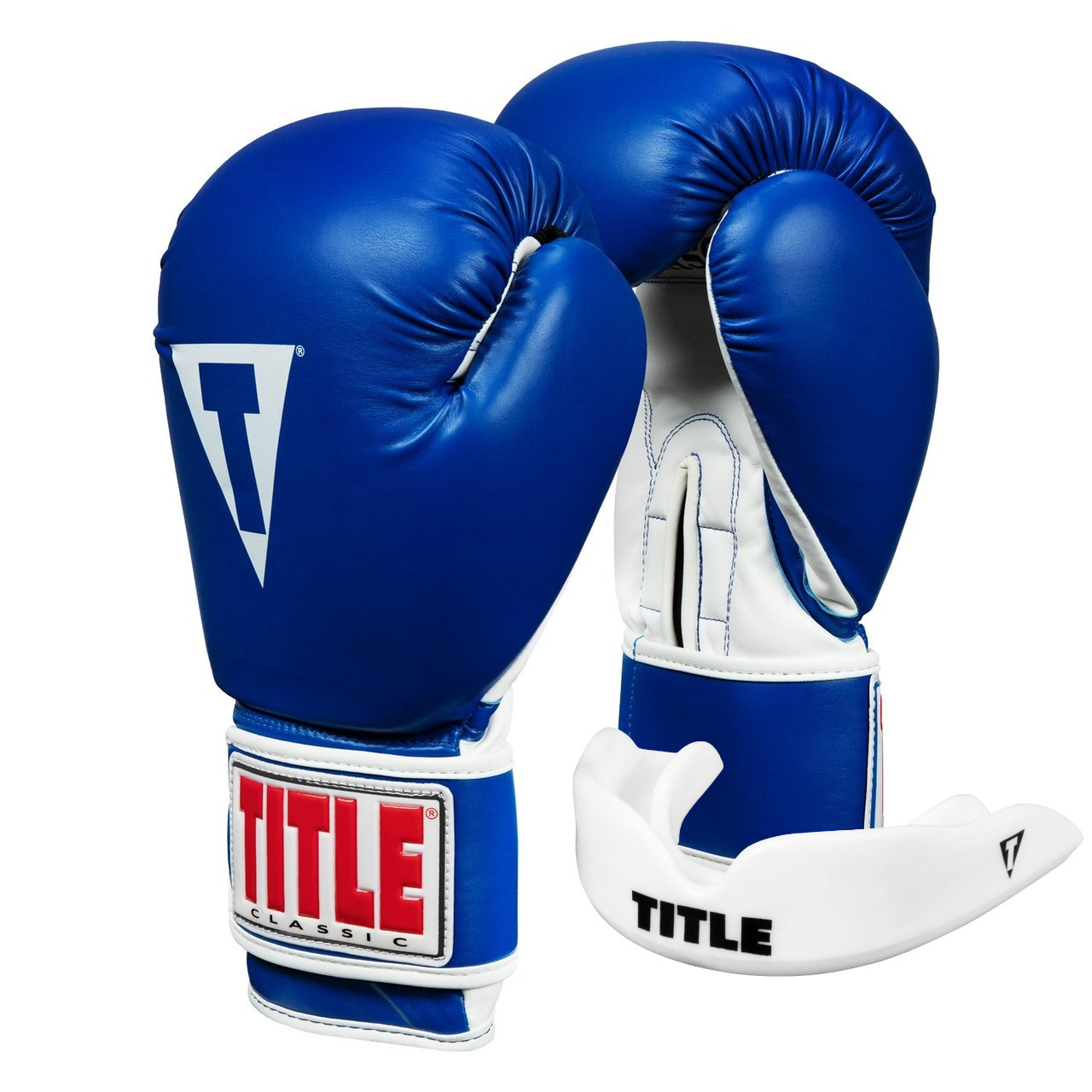 Боксерські рукавиці TITLE Classic Pro Style 3.0 Blue/White 14 oz (капа в комплекті), фото 1