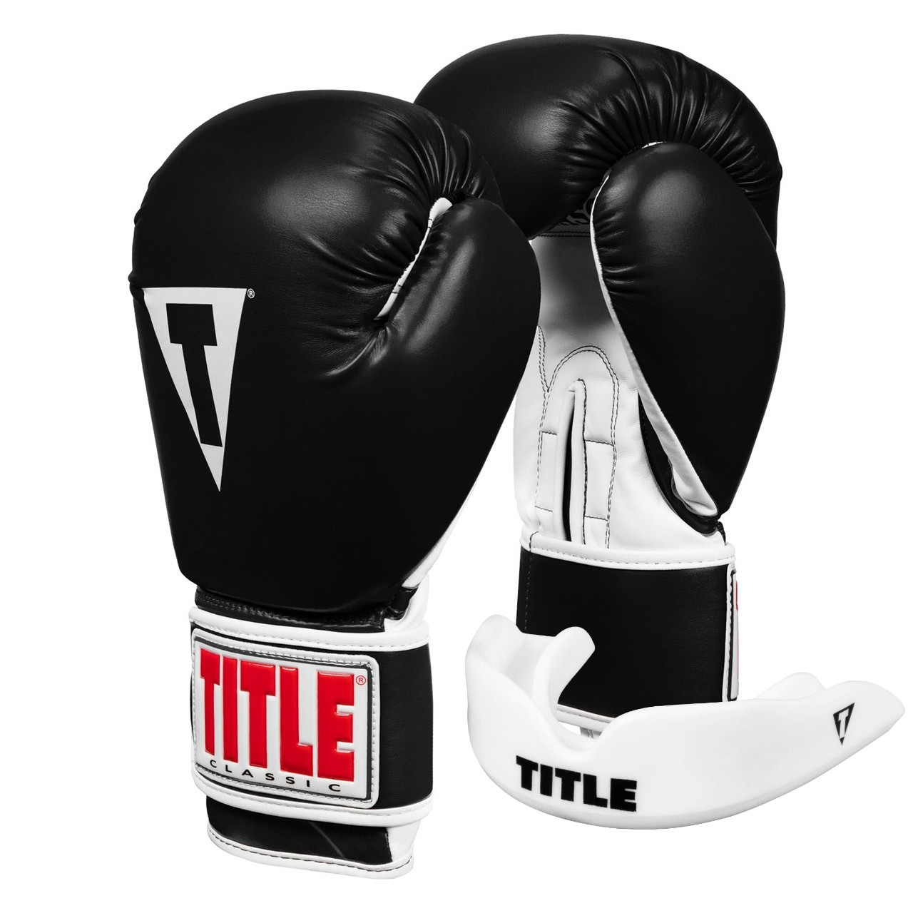 Боксерські рукавиці TITLE Classic Pro Style 3.0 Black/White 14 oz, фото 1
